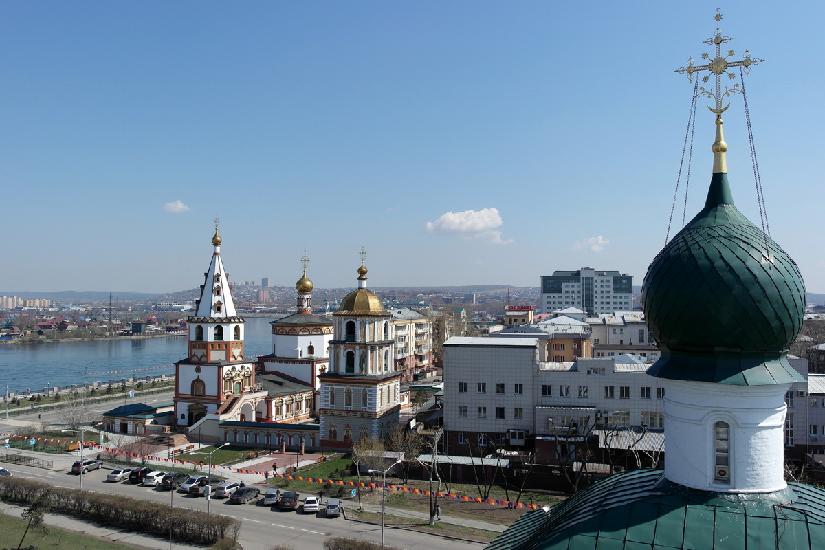 Богоявленский собор,Иркутск зимой