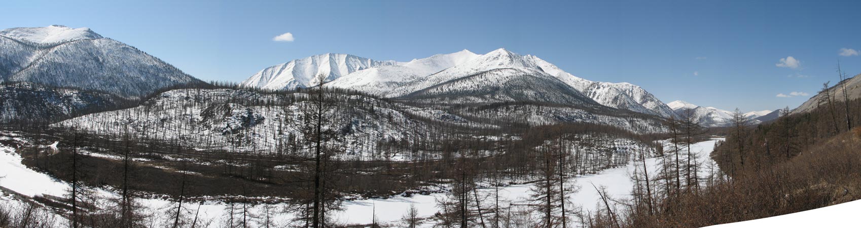 Панорама долины Китоя возле устья Ара-Хонголдоя